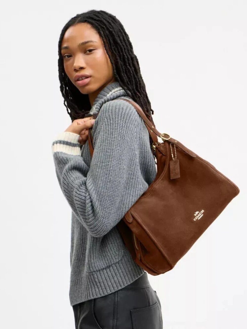 COACH Erin Shoulder Bag CET41 IMWBR Warm Brown Leather New with tags - Picture 7 of 11